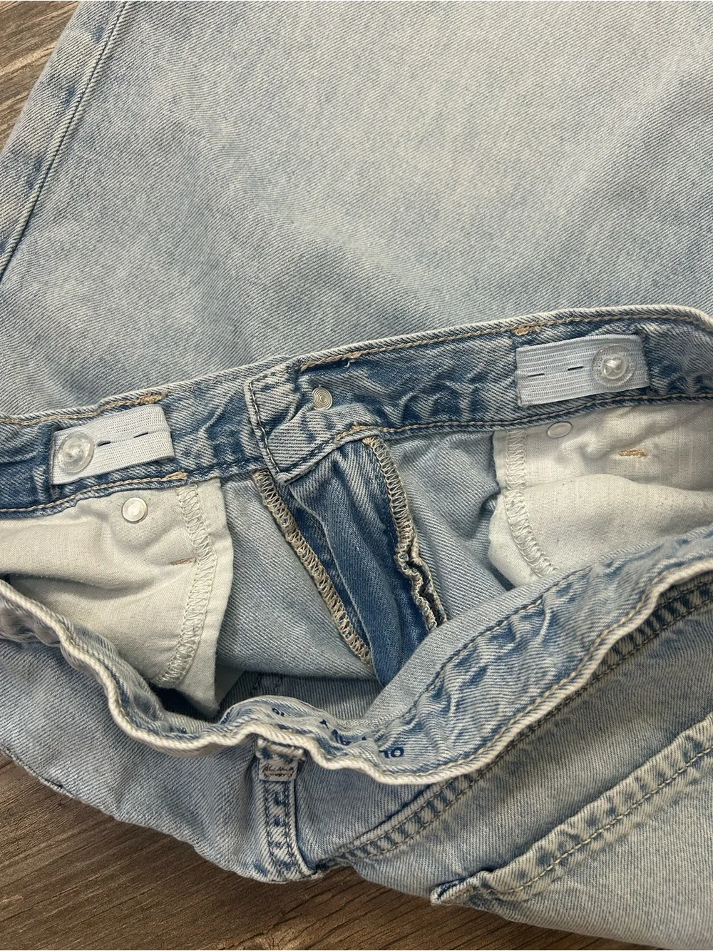 Old Navy Girls Wide Leg Baggy Jeans Light Wash Denim Size 16